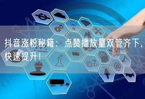 抖音涨粉秘籍：点赞播放量双管齐下，快速提升！