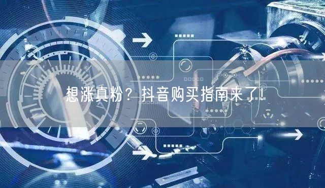 抖音涨粉秘籍：真粉购买全攻略助你运营提升