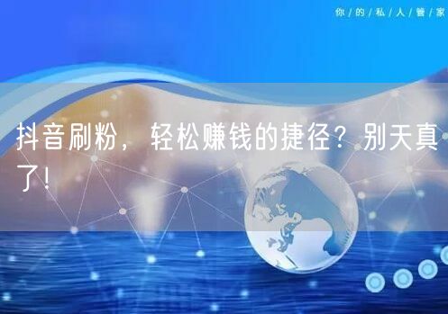抖音刷粉轻松赚钱？小心网络陷阱与账号安全风险！