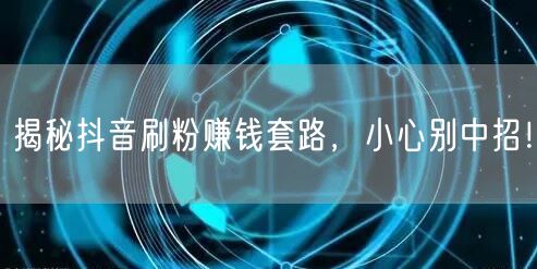 抖音刷粉骗局大揭秘：虚假涨粉与变现陷阱防骗指南