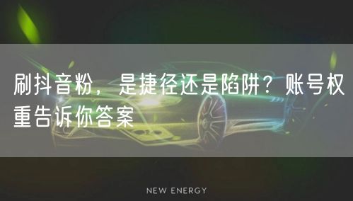 刷抖音粉：流量陷阱还是运营捷径？账号权重揭秘