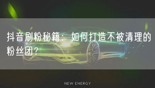 抖音刷粉秘籍：打造稳定粉丝团，维护账号安全