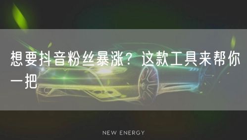 想要抖音粉丝暴涨？这款工具来帮你一把