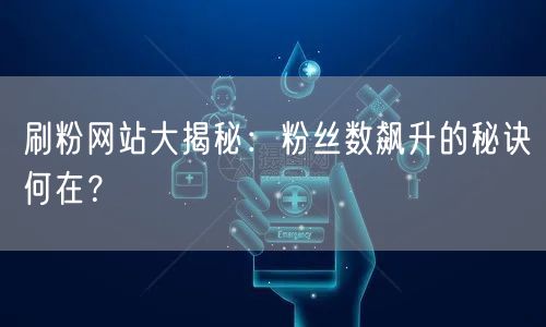 刷粉网站大揭秘：粉丝数飙升的秘诀何在？