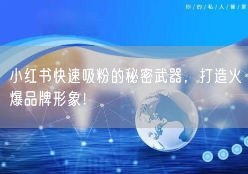 小红书打造火爆品牌，吸粉秘籍！