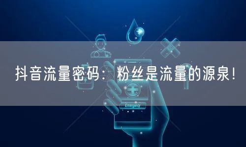 抖音流量密码：粉丝是流量的源泉！
