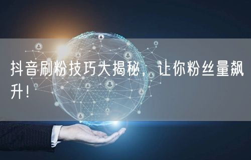 抖音刷粉技巧大揭秘，让你粉丝量飙升！