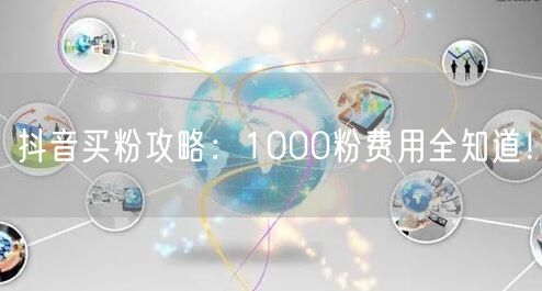 抖音买粉攻略：1000粉费用全知道！