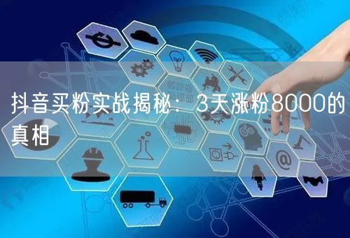 抖音买粉实战揭秘：3天涨粉8000的真相