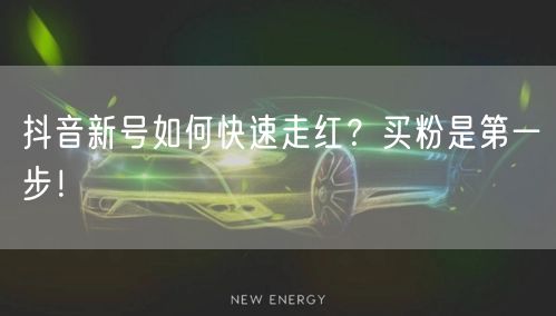 抖音新号如何快速走红？买粉是第一步！