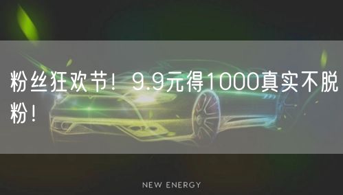 粉丝狂欢节！9.9元得1000真实不脱粉！