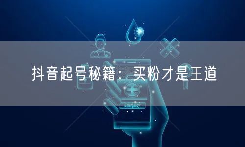 抖音起号秘籍：买粉才是王道