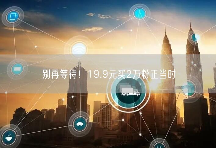 别再等待！19.9元买2万粉正当时