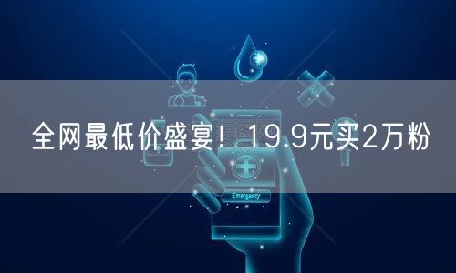 全网最低价盛宴！19.9元买2万粉