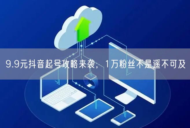 9.9元抖音起号攻略来袭，1万粉丝不是遥不可及