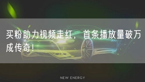 买粉助力视频走红，首条播放量破万成传奇！