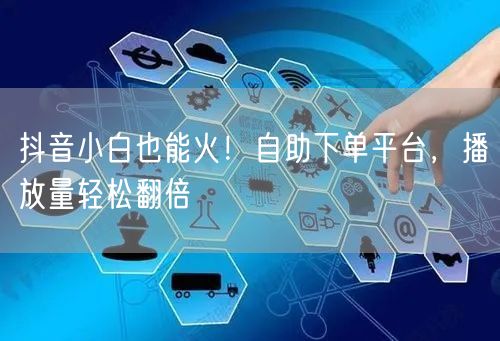 抖音小白也能火！自助下单平台，播放量轻松翻倍