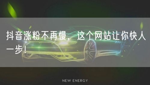 抖音涨粉不再慢，这个网站让你快人一步！