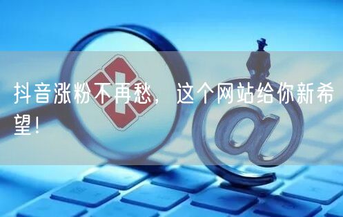 抖音涨粉不再愁，这个网站给你新希望！
