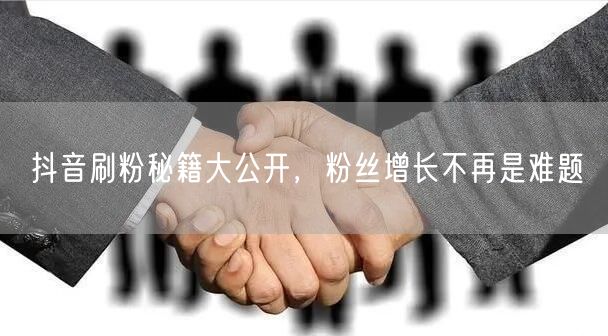 抖音刷粉秘籍大公开，粉丝增长不再是难题