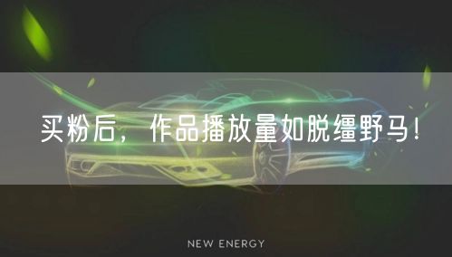 买粉后，作品播放量如脱缰野马！