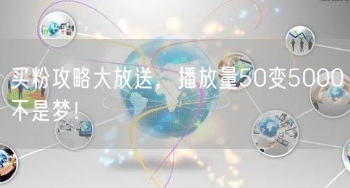 买粉攻略大放送，播放量50变5000不是梦！