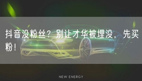 抖音没粉丝？别让才华被埋没，先买粉！