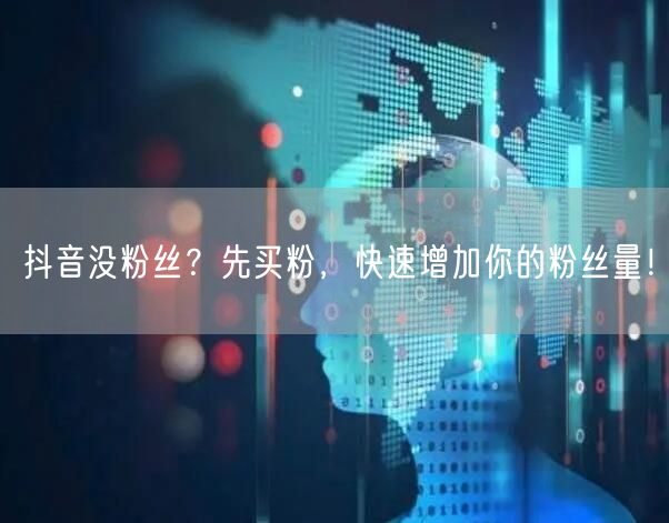 抖音没粉丝？先买粉，快速增加你的粉丝量！