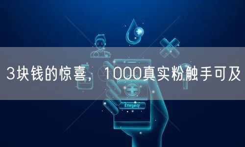 3块钱的惊喜，1000真实粉触手可及