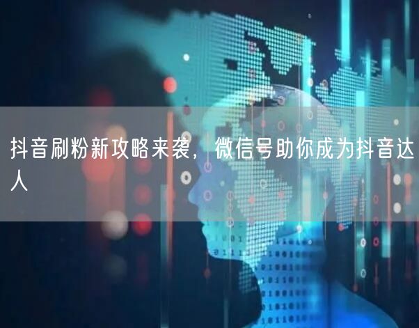 抖音刷粉新攻略来袭，微信号助你成为抖音达人