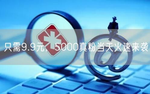只需9.9元，5000真粉当天火速来袭