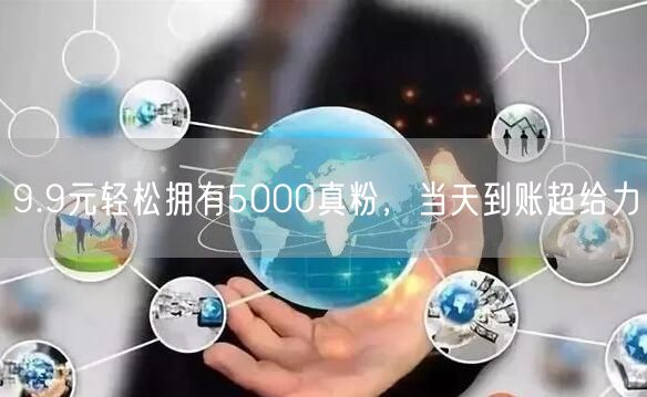 9.9元轻松拥有5000真粉，当天到账超给力
