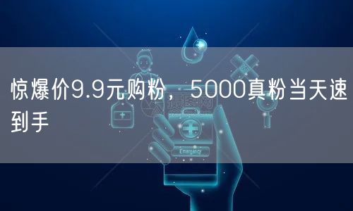 惊爆价9.9元购粉，5000真粉当天速到手