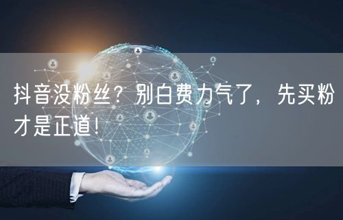 抖音没粉丝？别白费力气了，先买粉才是正道！