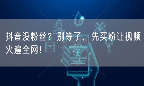抖音没粉丝？别等了，先买粉让视频火遍全网！