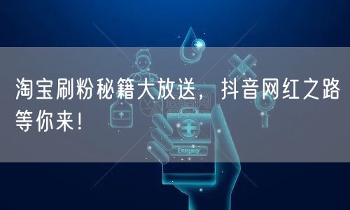 淘宝刷粉秘籍大放送，抖音网红之路等你来！