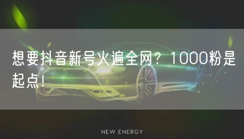 想要抖音新号火遍全网？1000粉是起点！