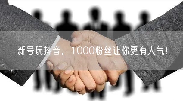 新号玩抖音，1000粉丝让你更有人气！