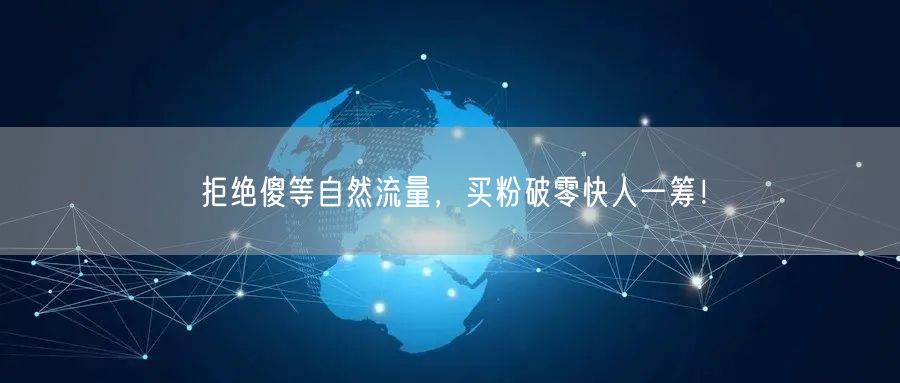 拒绝傻等自然流量，买粉破零快人一筹！