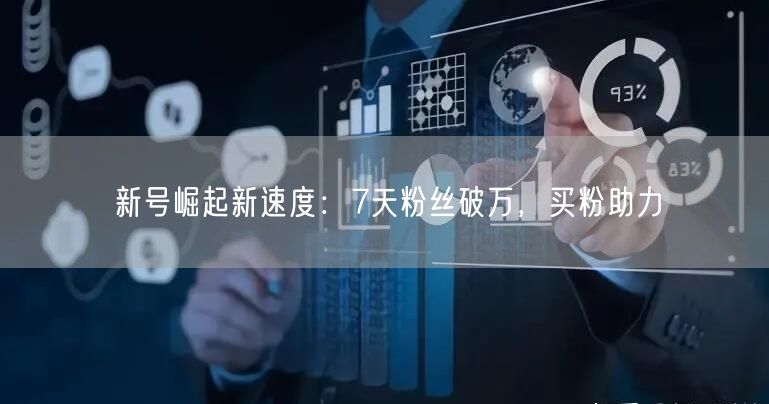 新号崛起新速度：7天粉丝破万，买粉助力