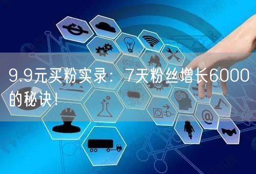9.9元买粉实录：7天粉丝增长6000的秘诀！