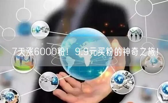 7天涨6000粉！9.9元买粉的神奇之旅！