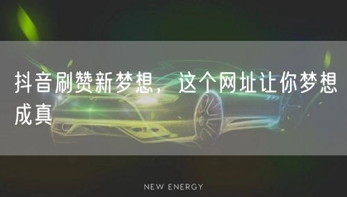 抖音刷赞新梦想，这个网址让你梦想成真
