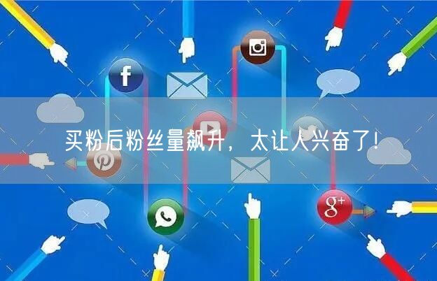 买粉后粉丝量飙升，太让人兴奋了！