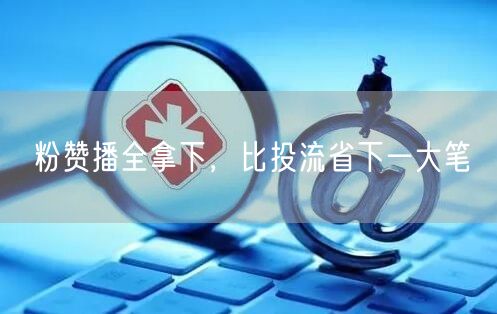 粉赞播全拿下，比投流省下一大笔
