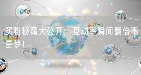 买粉秘籍大公开：互动率瞬间翻倍不是梦！