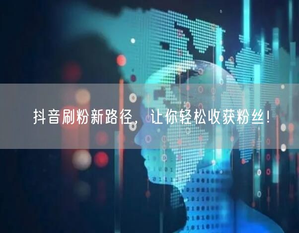 抖音刷粉新路径，让你轻松收获粉丝！