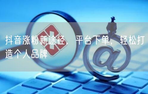抖音涨粉新途径，平台下单，轻松打造个人品牌