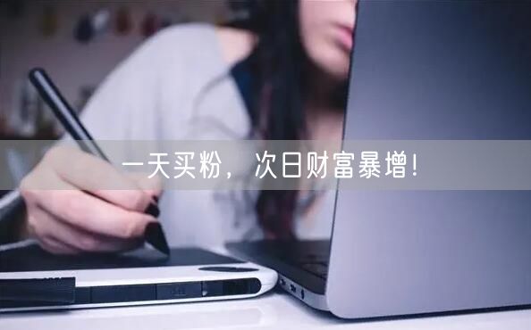 一天买粉，次日财富暴增！