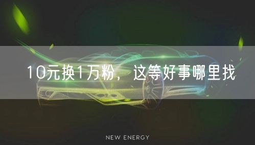 10元换1万粉，这等好事哪里找